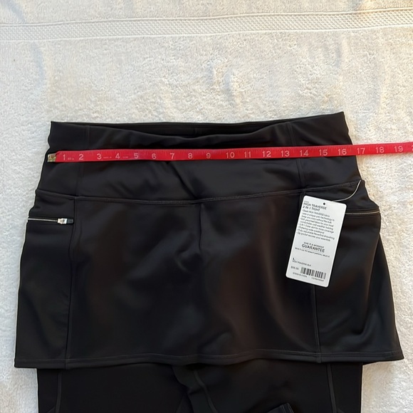 Athleta High Traverse Black Skirted Leggings, Size L - Picture 8 of 10